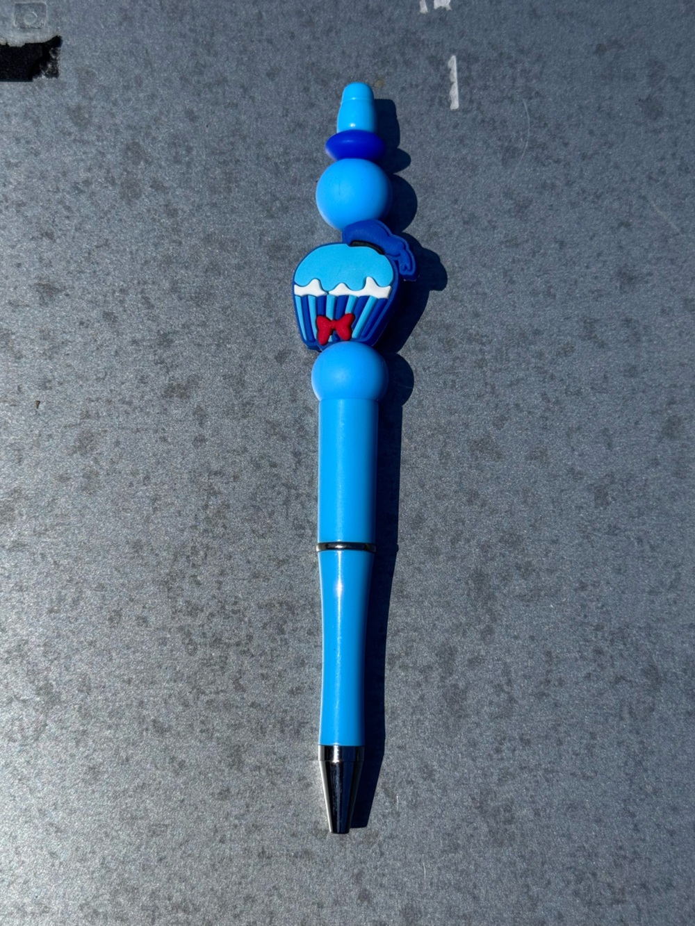 Blue Cupcake Charm Pen